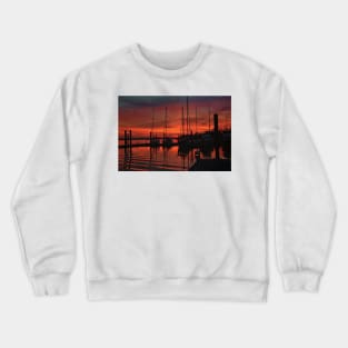 Sunset at the marina Crewneck Sweatshirt